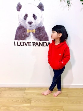 「Right-on（ライトオン）のアイテム（パーカー）」を使った、こっちゃんさん（キッズ・100cm）の冬コーディネート