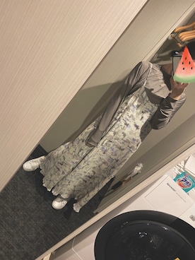 「w closet（ダブルクローゼット）のアイテム（Dresses、ブルー系）」を使った、mh.さん（レディース・159cm）の夏コーディネート