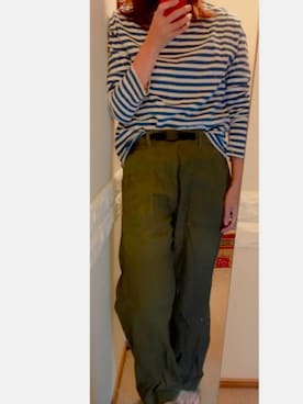 「coen（コーエン）のアイテム（トップス、ブルー系）」を使った、YUKIさん（レディース）の秋コーディネート