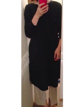 「GU（ジーユー）のアイテム（ワンピース/ドレス、ブラック系）」を使った、YUKIさん（レディース）の秋コーディネート