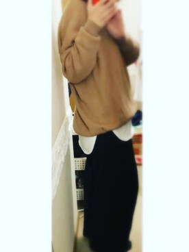 「SENSE OF PLACE by URBAN RESEARCH（センスオブプレイスバイアーバンリサーチ）のアイテム（ニット/セーター、ベージュ系）」を使った、YUKIさん（レディース）の冬コーディネート