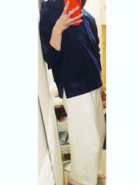 「coen（コーエン）の【WEB限定：新色ブラック/ダークグレー登場】USAコットンスリットパーカー（フーディースウェット）（パーカー、ブルー系）」を使った、YUKIさん（レディース）の春コーディネート