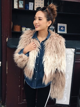 「アイテム（その他アウター、その他）」を使った、RESEXXYさん（レディース・158cm）の秋コーディネート