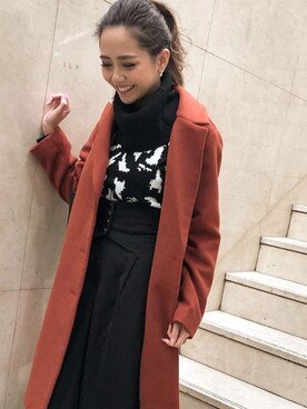 「RESEXXY（リゼクシー）のアイテム（チェスターコート）」を使った、RESEXXYさん（レディース・158cm）の冬コーディネート