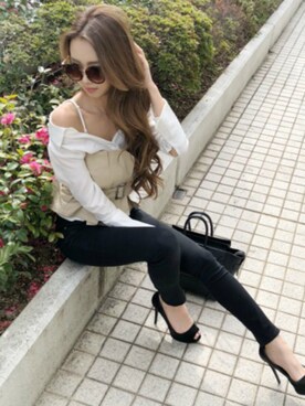 「RESEXXY（リゼクシー）のアイテム（パンツ）」を使った、RESEXXYさん（レディース・164cm）の春コーディネート