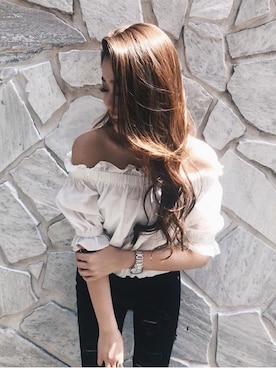 「RESEXXY（リゼクシー）のアイテム（デニムパンツ）」を使った、RESEXXYさん（レディース・161cm）の夏コーディネート