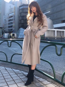 「RESEXXY」｜「アイテム（その他アウター）」を使った、RESEXXYさん（レディース・156cm）の冬コーディネート