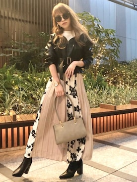 「RESEXXY」｜「アイテム（ブルゾン）」を使った、RESEXXYさん（レディース・156cm）の冬コーディネート