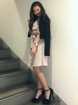 「RESEXXY」｜「アイテム（その他アウター）」を使った、RESEXXYさん（レディース・155cm）の春コーディネート