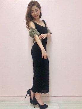 「RESEXXY」｜「アイテム（ブルゾン）」を使った、RESEXXYさん（レディース・153cm）の春コーディネート