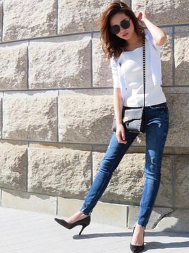 「RESEXXY（リゼクシー）のアイテム（タンクトップ）」を使った、RESEXXYさん（レディース・158cm）の春コーディネート