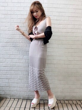 「RESEXXY」｜「アイテム（ブルゾン）」を使った、RESEXXYさん（レディース・155cm）の夏コーディネート