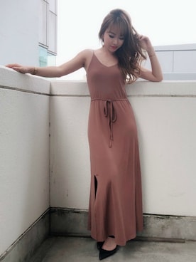 「アイテム（チューブトップ）」を使った、RESEXXYさん（レディース・155cm）の夏コーディネート