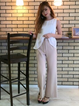 「RESEXXY（リゼクシー）のアイテム（タンクトップ）」を使った、RESEXXYさん（レディース・156cm）の夏コーディネート