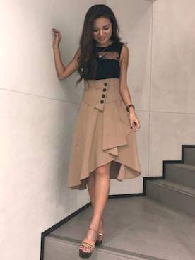 「リゼクシー」｜「アイテム（ニット/セーター）」を使った、RESEXXYさん（レディース・160cm）の秋コーディネート