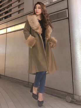 「RESEXXY」｜「アイテム（その他アウター）」を使った、RESEXXYさん（レディース・156cm）の秋コーディネート