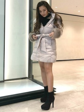 「RESEXXY」｜「アイテム（ダウンジャケット/コート）」を使った、RESEXXYさん（レディース・155cm）の秋コーディネート
