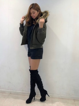 「RESEXXY」｜「アイテム（ブルゾン）」を使った、RESEXXYさん（レディース・167cm）の秋コーディネート