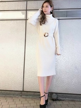 「リゼクシー」｜「アイテム（アクセサリー）」を使った、RESEXXYさん（レディース・155cm）の冬コーディネート