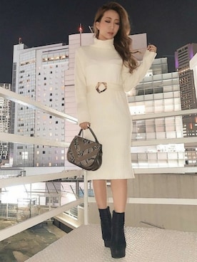 「甘辛mix」｜RESEXXYさん（レディース・156cm）の冬コーディネート