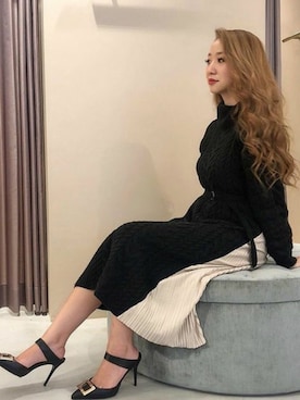 「リゼクシー」｜「アイテム（パンプス）」を使った、RESEXXYさん（レディース・160cm）の冬コーディネート