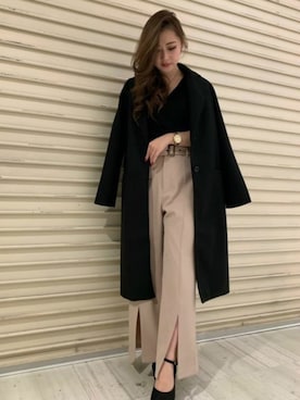 「きれいめスタイル」｜「アイテム（その他アウター）」を使った、RESEXXYさん（レディース・155cm）の冬コーディネート