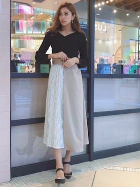 「リゼクシー」｜「アイテム（アクセサリー）」を使った、RESEXXYさん（レディース・167cm）の冬コーディネート