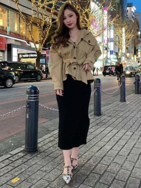 「カジュアルダウン」｜「アイテム（ワンピース/ドレス）」を使った、RESEXXYさん（レディース・155cm）の冬コーディネート