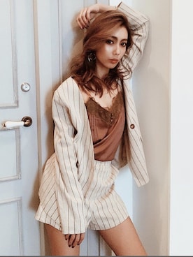 「リゼクシー」｜「アイテム（トップス）」を使った、RESEXXYさん（レディース・164cm）の春コーディネート