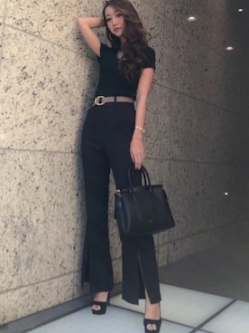 「リゼクシー」｜「アイテム（ニット/セーター）」を使った、RESEXXYさん（レディース・160cm）の春コーディネート