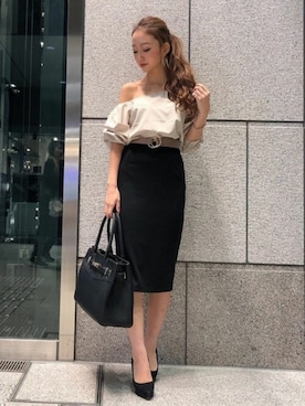 「リゼクシー」｜「アイテム（トップス）」を使った、RESEXXYさん（レディース・160cm）の春コーディネート