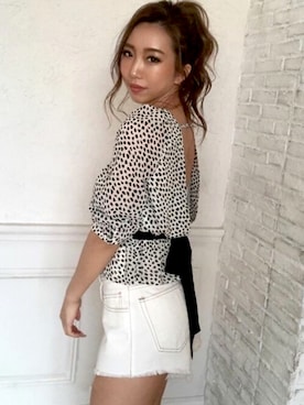 「RESEXXY（リゼクシー）のアイテム（デニムパンツ）」を使った、RESEXXYさん（レディース・156cm）の夏コーディネート