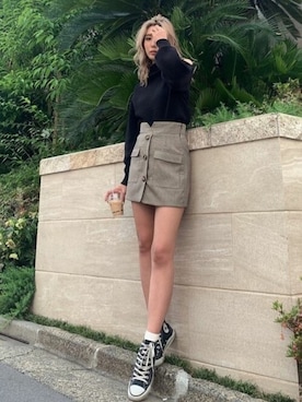 「リゼクシー」｜「アイテム（ニット/セーター）」を使った、RESEXXYさん（レディース・164cm）の夏コーディネート