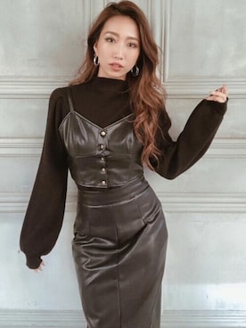 「リゼクシー」｜「アイテム（ニット/セーター）」を使った、RESEXXYさん（レディース・156cm）の秋コーディネート