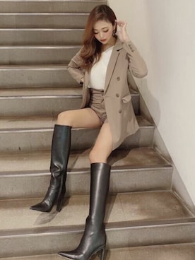 「リゼクシー」｜「アイテム（ニット/セーター）」を使った、RESEXXYさん（レディース・168cm）の秋コーディネート