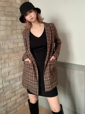 「RESEXXY（リゼクシー）のアイテム（テーラードジャケット）」を使った、RESEXXYさん（レディース・167cm）の秋コーディネート