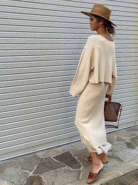 「リゼクシー」｜「アイテム（ニット/セーター）」を使った、RESEXXYさん（レディース・167cm）の秋コーディネート