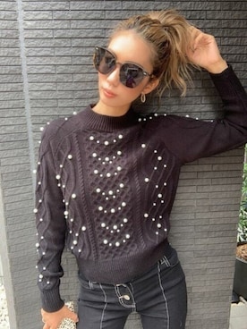 「リゼクシー」｜「アイテム（ニット/セーター）」を使った、RESEXXYさん（レディース・164cm）の秋コーディネート