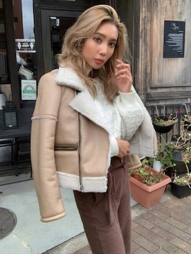「RESEXXY」｜「アイテム（ブルゾン）」を使った、RESEXXYさん（レディース・164cm）の秋コーディネート