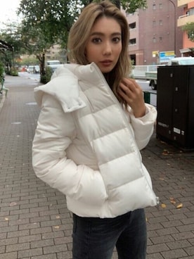 「RESEXXY」｜「アイテム（ダウンジャケット/コート）」を使った、RESEXXYさん（レディース・164cm）の秋コーディネート