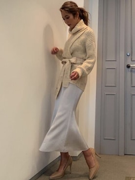 「リゼクシー」｜「アイテム（ニット/セーター）」を使った、RESEXXYさん（レディース・164cm）の秋コーディネート