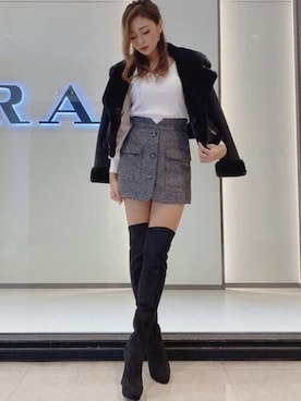 「RESEXXY」｜「アイテム（ブルゾン）」を使った、RESEXXYさん（レディース・168cm）の秋コーディネート