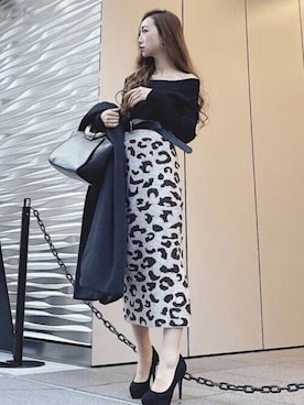 「リゼクシー」｜「アイテム（ニット/セーター）」を使った、RESEXXYさん（レディース・160cm）の冬コーディネート