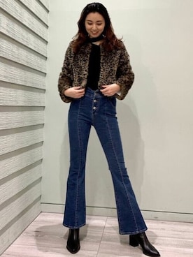 「RESEXXY」｜「アイテム（ブルゾン）」を使った、RESEXXYさん（レディース・171cm）の冬コーディネート