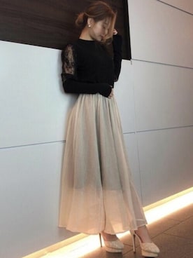 「リゼクシー」｜「アイテム（パンプス）」を使った、RESEXXYさん（レディース・153cm）の冬コーディネート