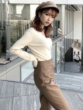 「ラテコーデ」｜RESEXXYさん（レディース・157cm）の冬コーディネート