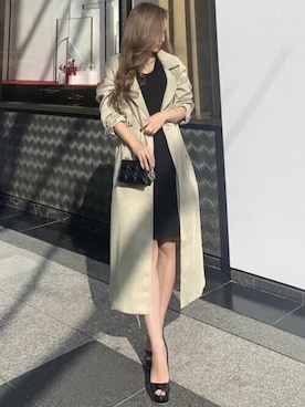 「RESEXXY」｜「アイテム（トレンチコート）」を使った、RESEXXYさん（レディース・145cm）の冬コーディネート