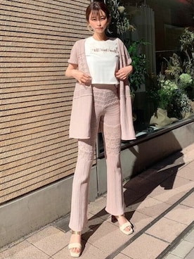 「リゼクシー」｜「アイテム（トップス）」を使った、RESEXXYさん（レディース・167cm）の春コーディネート