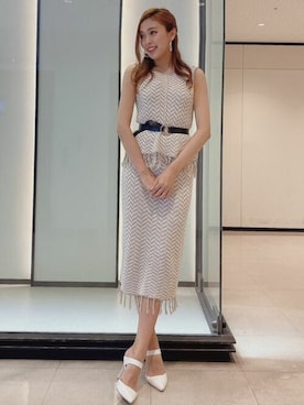 「リゼクシー」｜「アイテム（ニット/セーター）」を使った、RESEXXYさん（レディース・168cm）の夏コーディネート