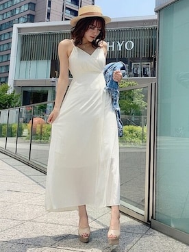 「RESEXXY」｜「アイテム（帽子）」を使った、RESEXXYさん（レディース・161cm）の夏コーディネート